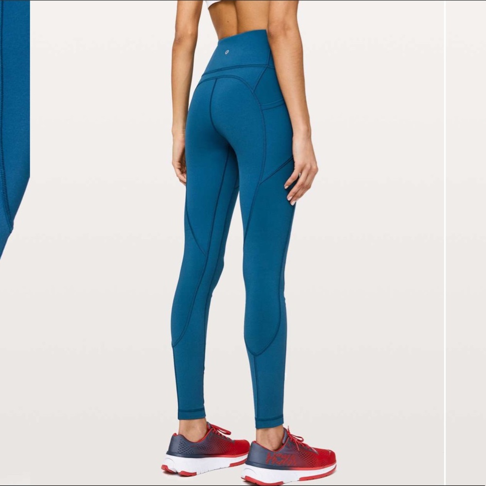 New blue “all the right places” lululemon leggings